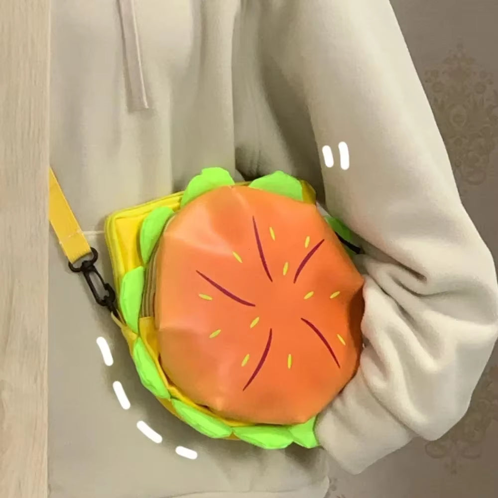 Stylish Cheeseburger-Inspired Backpack/Crossbody