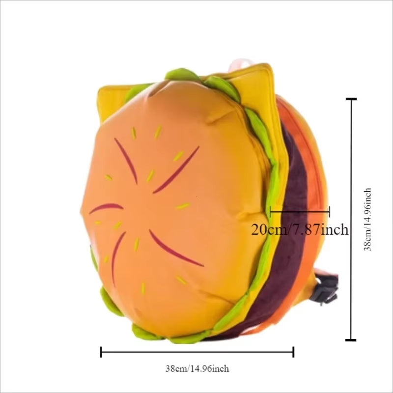 Stylish Cheeseburger-Inspired Backpack/Crossbody