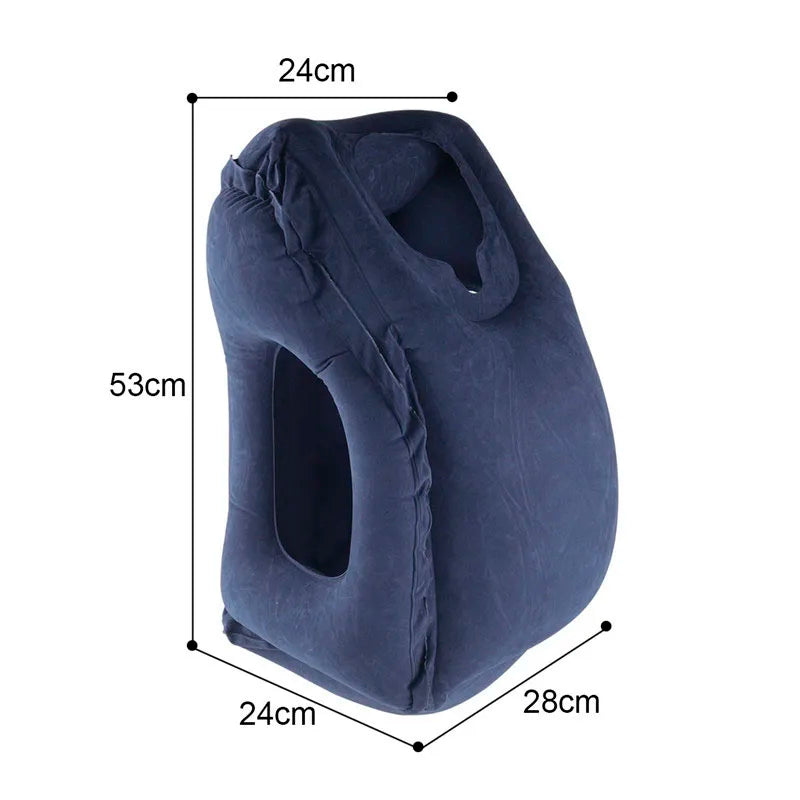 PVC Inflatable Airplane Travel Pillow Portable Headrest Support